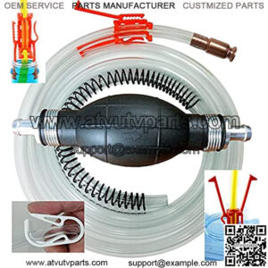 GasTapper Siphon Pump -Pro XL Fuel Hand Pumps for Gas, & Water w/ 8 Ft Hose, Anti-Kink Spring, Shut off Clip, Jiggler & Hose Retainer Clip