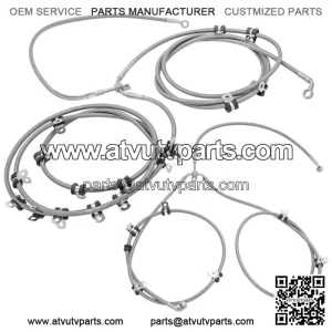 Front & Rear Brake Hose Line For Can Am Maverick Turbo Maverick Max Turbo 19-21