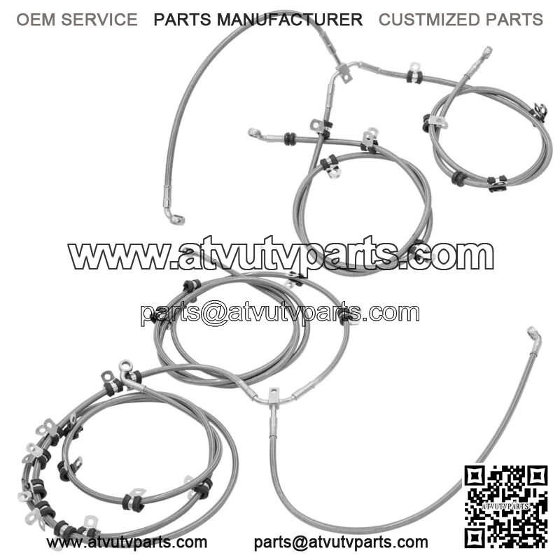 Front & Rear Brake Hose Line For Can Am Maverick Turbo Maverick Max Turbo 19-21 - Image 4