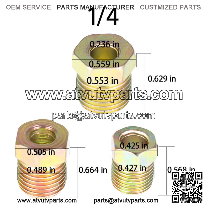 Iron Plating Copper Brake Line Tubing Kit 1/4 OD 25 Ft Coil Roll &Fittings - Image 3