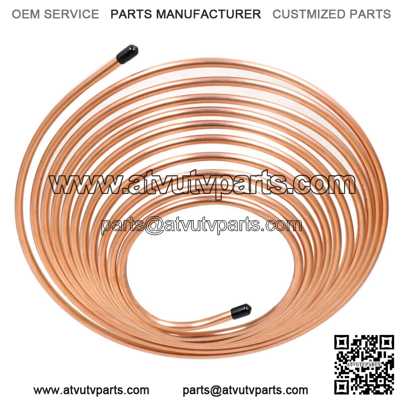 5/16" 25 Foot Roll Coil Brake Fuel and Trans Line Tubing Copper Plated - Image 2
