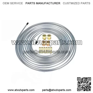 Zinc-Coated Brake Line Tubing Kit 25 Ft. 3/16" and 1/4" All Fittings