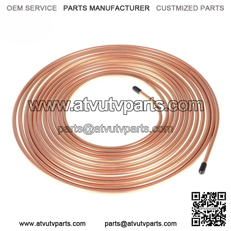 Brake Line Tubing Kit Iron Plating Copper Line Fittings 25 ft 1/4" - Image 2