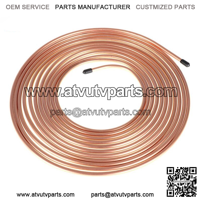 Brake Line Tubing Kit Iron Plating Copper Line Fittings 25 ft 1/4" - Image 4