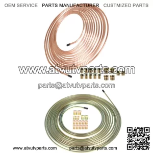 Brake Line Tubing Kit 25 Foot 3/16" OD16 Brake Tubing Connector Nut