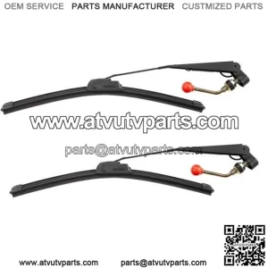 2PCS Manual Hand Operated Windshield Wiper for Polaris Range XP Honda Can AM X3