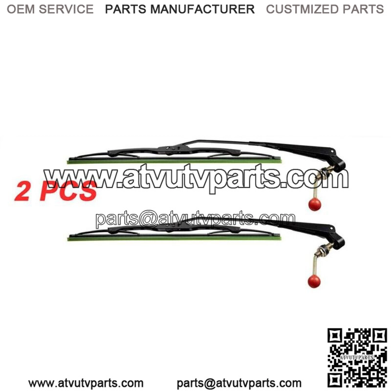 2PC UTV Manual Operated Windshield Wiper for Can Am X3 Polaris Ranger 570 RZR