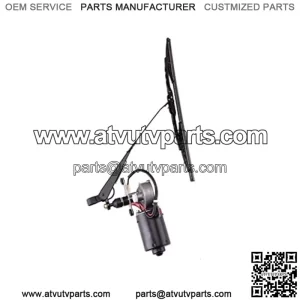 12 Volt Electric Windshield Wiper Motor Kit Fits UTV Polaris RZR Ranger 900 1000, Hard Coated Or Glass Windshields, 110 Degree Sweep (Multiple Wiper Sizes)