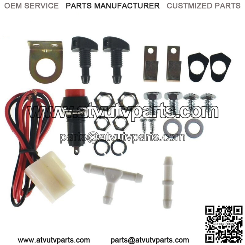 12V Windshield Washer Bottle+Electric Windshield Wiper for Polaris RZR Can Am X3 - Image 2