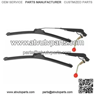 2PCS Manual Hand Operated Windshield Wiper Universal for Polaris RZR XP Can Am (For: More than one vehicle)
