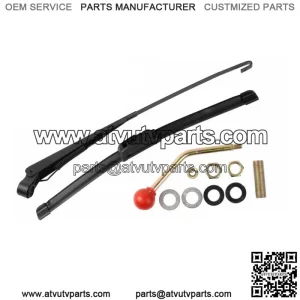 UTV Manual Hand Operated Windshield Wiper Rubber Blade Universal Replacement Kit (For: More than one vehicle)