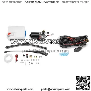 12V Electric Windshield Wiper Motor Kit + Wiring For Honda Pioneer 500/700/1000 (For: More than one vehicle)