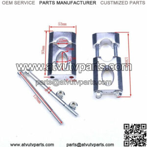 Universal CNC Silver Handle Bar Clamp Riser Dirt Bike ATV Quad bike 7/8" 22mm