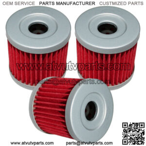 for Kawasaki KFX400 KSF400 2003 2004 2005 2006 Oil Filter 3-Pack / 52010-S004
