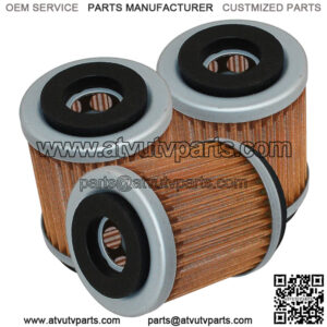 for Yamaha Bear Tracker 250 YFM250 2WD 1999 2000 2002 3-Pack Oil Filters