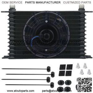 13 ROW 10AN AUTO-MOTIVE ENGINE TRANS-MISSION OIL COOLER 6" INCH ELECTRIC FAN KIT