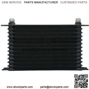 13 ROW PLATE 8AN BLACK ALUMINUM HEAVY DUTY ENGINE TRANS-MISSION OIL COOLER KIT