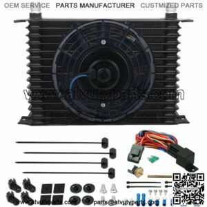 15 ROW 10AN TRANSMISSION COOLER ELECTRIC FAN PUSH-IN 180F TEMPERATURE SENSOR KIT