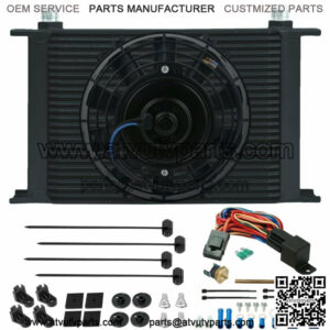 25 ROW 10AN ENGINE TRANSMISSION COOLER FAN FIN PROBE 180'F THERMOSTAT WIRING KIT