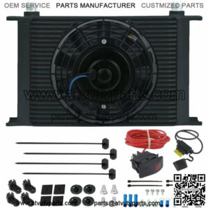 25 ROW TRANS-MISSION OIL COOLER AUTOMOTIVE ELECTRIC FAN TOGGLE SWITCH WIRING KIT