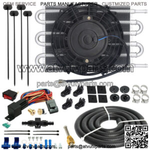 6 ROW TRANS-MISSION OIL COOLER FAN 6AN IN-LINE 180F THERMO-STAT SWITCH WIRE KIT