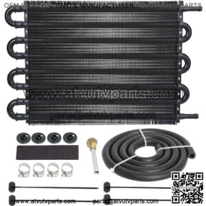 8 ROW PASS AUTOMOTIVE ALUMINUM ENGINE TRANS-MISSION OIL COOLER 6AN HOSE LINE KIT