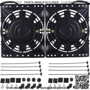 DUAL 6-7" INCH SMALL ELECTRIC MOTORCYCLE ATV TRANSMISSION OIL THERMO COOLER FANS