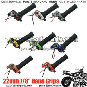 1Pair 22mm 7/8" Hand Grips Pro Handle Bar Grip For Dirt Pit-Bike ATV Motorcycle