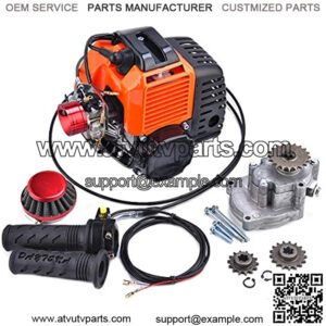 49cc 2 stroke Gas Scooter Engine Throttle Cable Grip Kit W/Racing Air Filter for ScooterX EVO Pep Boys Stand Up Scooter Bicycle Motorized DIY