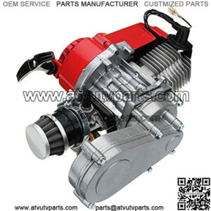 49CC 2-Stroke Engine Motor Air Cooling Single Cylinder DIY Racing Engine Motor for Pocket Pit Dirt Bike Mini Quad ATV Bicycle Scooter, 14 Teeth Sprocket Fit T8F Chain