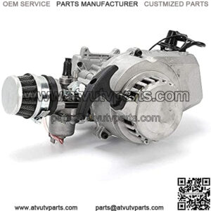 49cc 2-Stroke Single-Cylinder High-Performance Aluminum Pull-Start Engine, for Pocket Bike Mini Dirt Bike ATV or Scooter