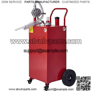 CO-Z Gas Tank with Pump, 35 Gallon Gas Caddy Portable Fuel Transfer Tank, Gasoline Container on Casters & Wheels, Gas Cans Fuel Storage for Cars, Boats, Outboard, Lawn Mowers