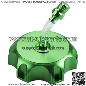 Gas Fuel Tank Cap CNC Aluminum With Breather Valve For 50cc 70cc 90cc 110cc 125cc 140cc 150cc 160cc Motorized Bicycle Pit Dirt Bike (Green) By OTOHANS AUTOMOTIVE