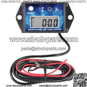 Digital Engine Hour Meter, Maintenance Reminder Tachometer for Riding Lawn Mower Tractor Generator Chainsaws Outboard Marine ATV Jetski Motorcycle Snowmobile Compressor