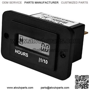 Digital LCD Hour Meter, AC 86V to 230V , Total Hours Resettable, Use for ZTR Lawn Mower Tractor Generator Golf cart Club car Scrubber Marine ATV Motor Compressor and Other Powered Equipment