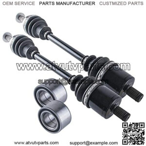 front cv axles & wheel bearings set compatible with Polaris Ranger 400/500/570/800 2010 2011-14