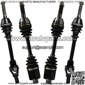 Set of 4 Front and Rear ATV CV Axle Drive Shaft Assembly Replacement for 2004 Polaris Sportsman 400 500 HO 2003 2004 Sportsman 600 700 4X4