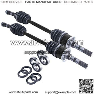 front cv axles wheel bearings & seals set compatible with Kawasaki Mule 2510/3010/4010 1998 1999 2000 2001 2002 2003 2004 2005 2006 2007 2008 2009 2010 2011 2012 2013 2014 2015-2018