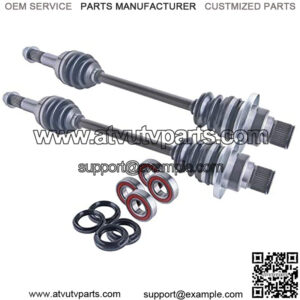 rear cv axles & wheel bearings set compatible with Yamaha Rhino 450/660 2004-2009