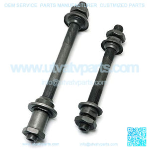 1 Pair Durable Steel Axles Black Hollow Hub Shaft Front and Rear Axle Kit Quick Release Bicycle Hub 108mm, 145mm for Mountain Bike