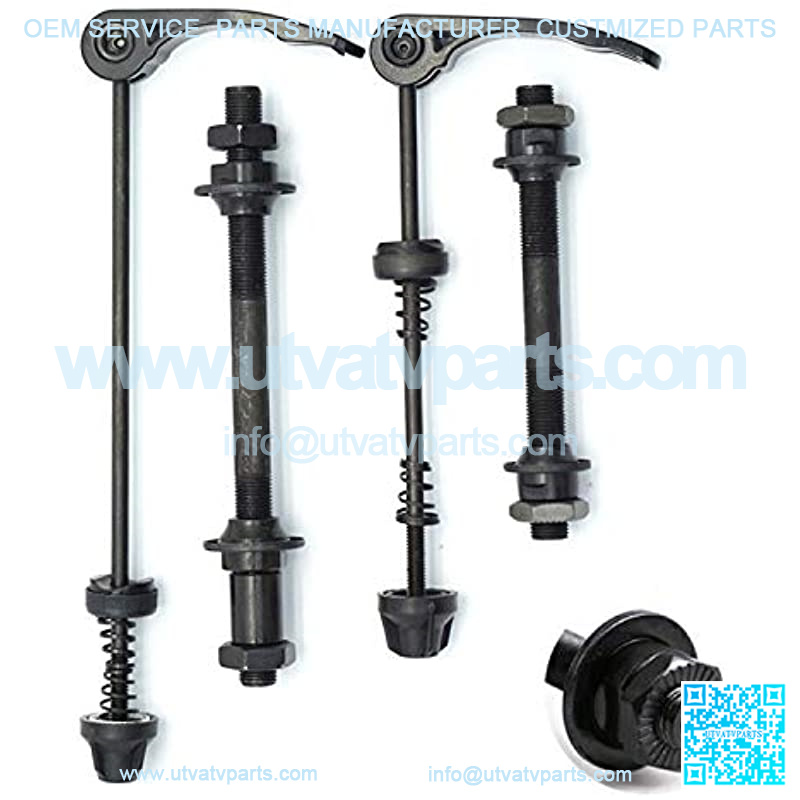 Quick Release Bicycle Hub, Road Mountain Bike Front & Rear Axle Hollow Shaft Set with Standard Spacing (1 Pair, 4 Piece)