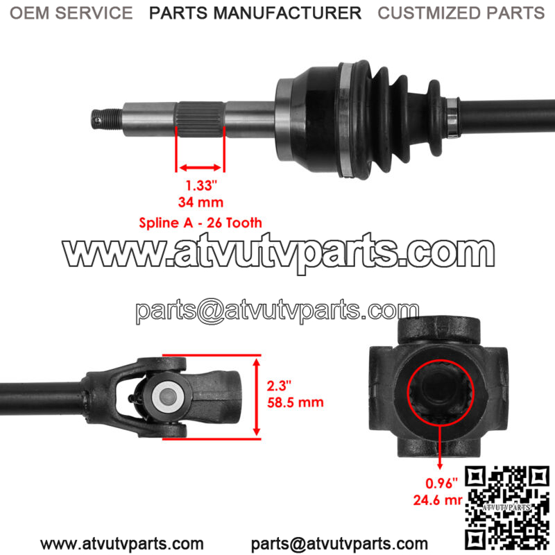 Front Left or Right CV Joint Axle for Polaris Sportsman 700 2002 / 1380153 - Image 3
