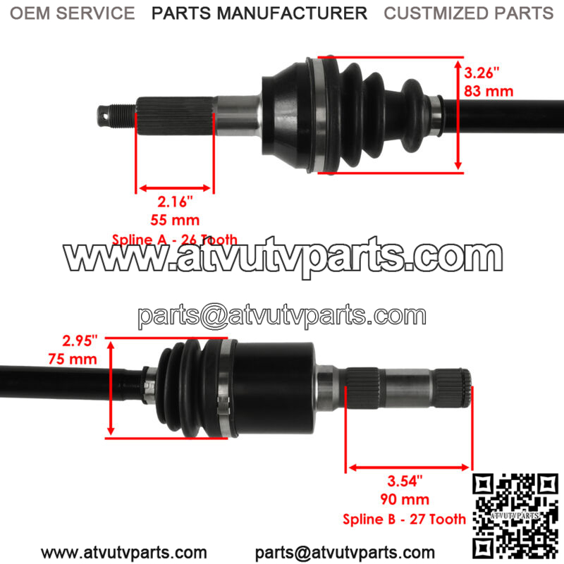 Rear Left Complete CV Joint Axle for Polaris Ranger Crew 700 4X4 EFI 2008 2009 - Image 3