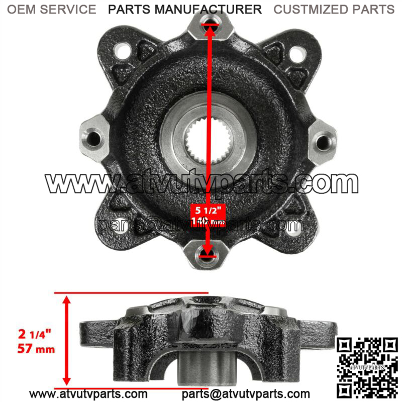 Front Left and Right CV Joint Axle Bearing Hub for Polaris RZR XP 900 2011-2013 - Image 4