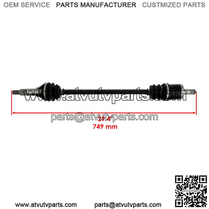 Front Left Complete CV Joint Axle for Can-Am 705401235, 705401873 - Image 2