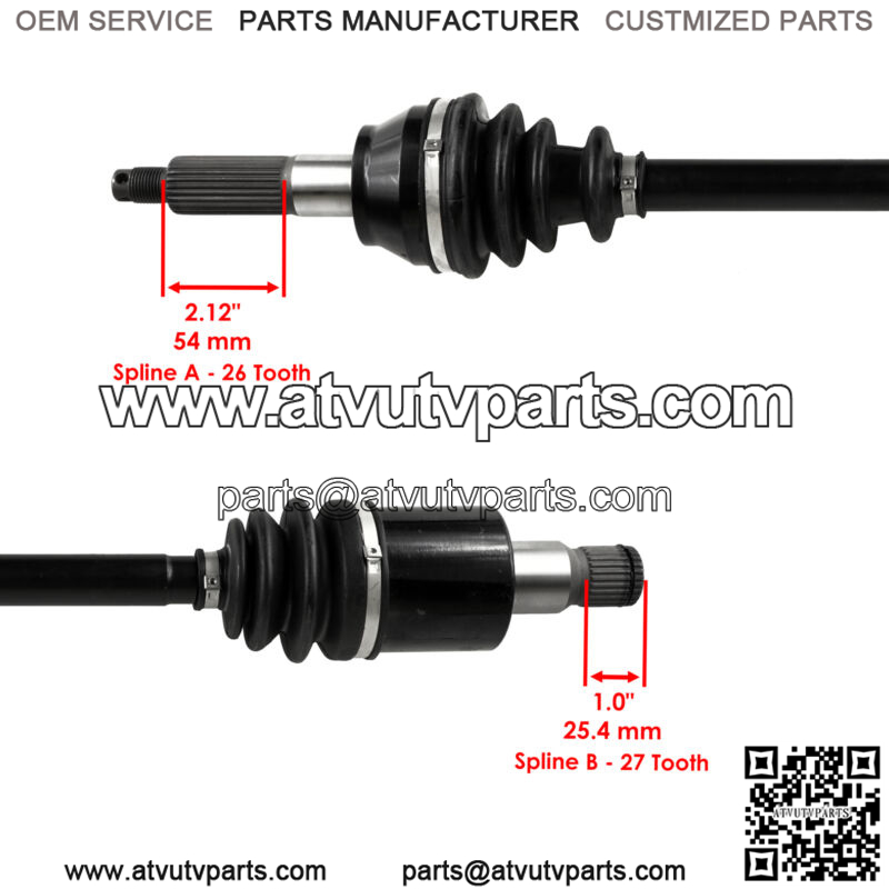 Rear Left / Right Complete CV Joint Axle for Polaris RZR 800 EFI 2008-2014 - Image 4