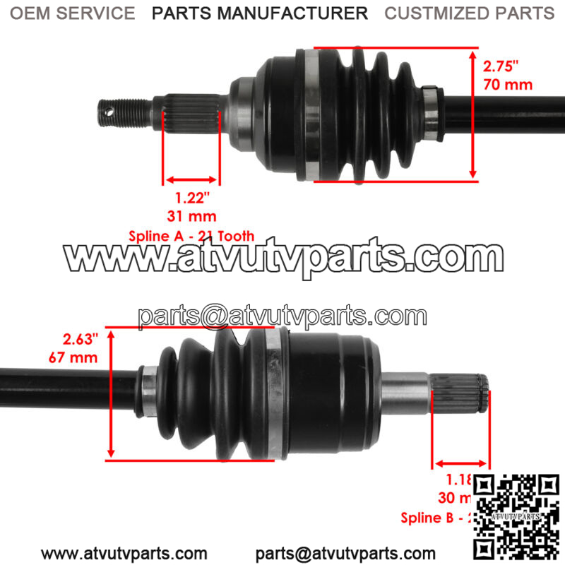 Front Left CV Joint Axle for Honda TRX400FW 1995-2001 42350-HM7-003 Drive Shaft - Image 3