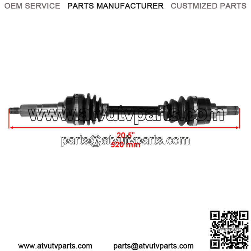 Front Left And Right CV Joint Axle for Yamaha Big Bear 350 YFM350FW 4WD 1989-97 - Image 2