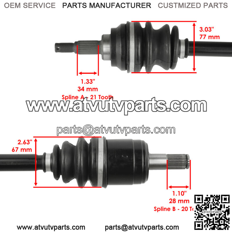Front Left Complete CV Joint Axle for Honda 42350-Hn2-003 - Image 3