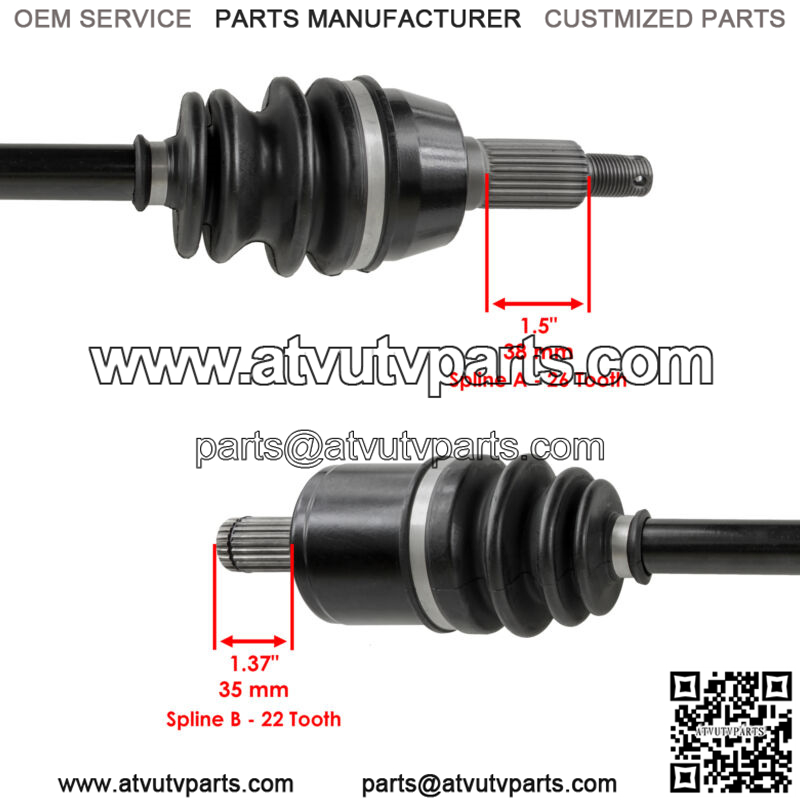 Front Right / Left Complete CV Joint Axle for Polaris 1332440 - Image 3